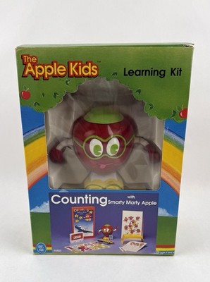 The Apple Kids Learning Kit Counting With Smarty Marty Apple In Box *Read* VTG