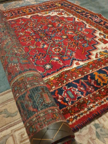 Wolle Perser Teppich Vintage Traditioneller Original Orientteppich 115×156cm Rug - Bild 23 von 24