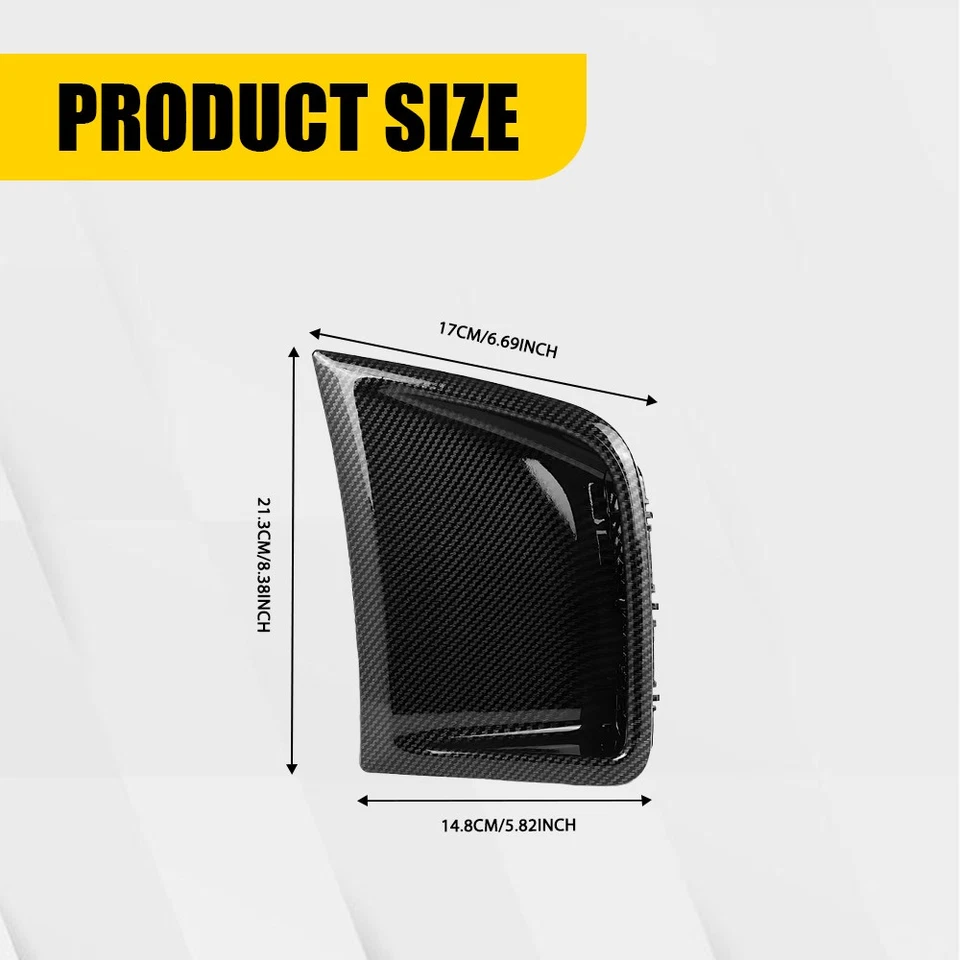 Tampa de ventilação lateral de para-choque dianteiro de fibra de carbono*2 para 2008-2014 Subaru Impreza WRX - Imagem 3 de 4