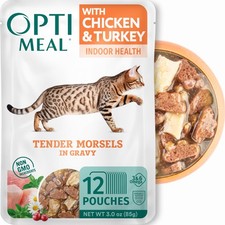 Grain-Free Wet Cat Food - Chicken  Turkey, 3 oz Pouches, 12 Pack - Indoor