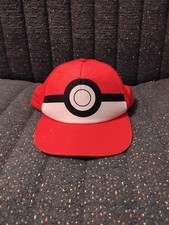 Pokemon Poke Ball Baseball Snap back Hat Cap Red White Black Youth Boys One Size