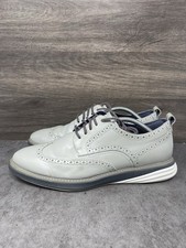 Cole Haan Grand Evolution Wingtip Oxford Shoes Mens Size 11 Grey Leather Casual