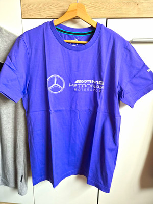 PUMA Mercedes AMG Petronas Motorsport T-Shirt Gr. M, lila, Logo, Kurzarm