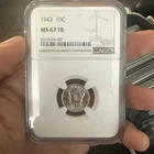 1943 Mercury Dime NGC MS67 FB