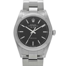 USED ROLEX Air King 14000M Black Case Size 34×34mm Men's Watch #321314