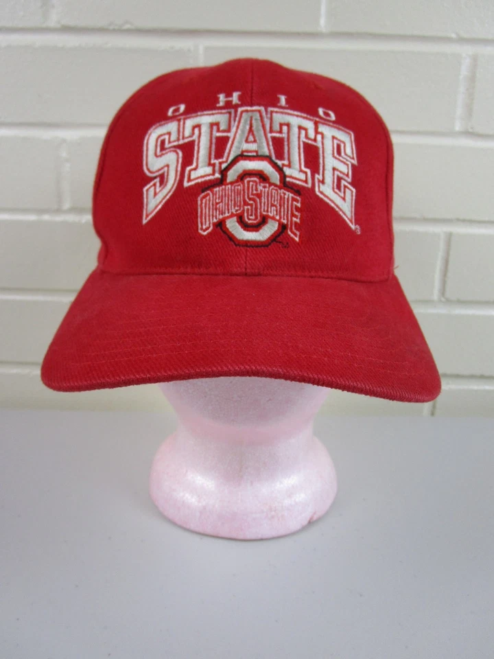 De colección Ohio State Buckeyes Fútbol Snapback Sombrero Reebok Años 90 Spellout Logo Foto 2 de 4
