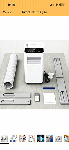 Portable Air Conditioner 12000-12999 BTU Single Hose Window Kit Remote White