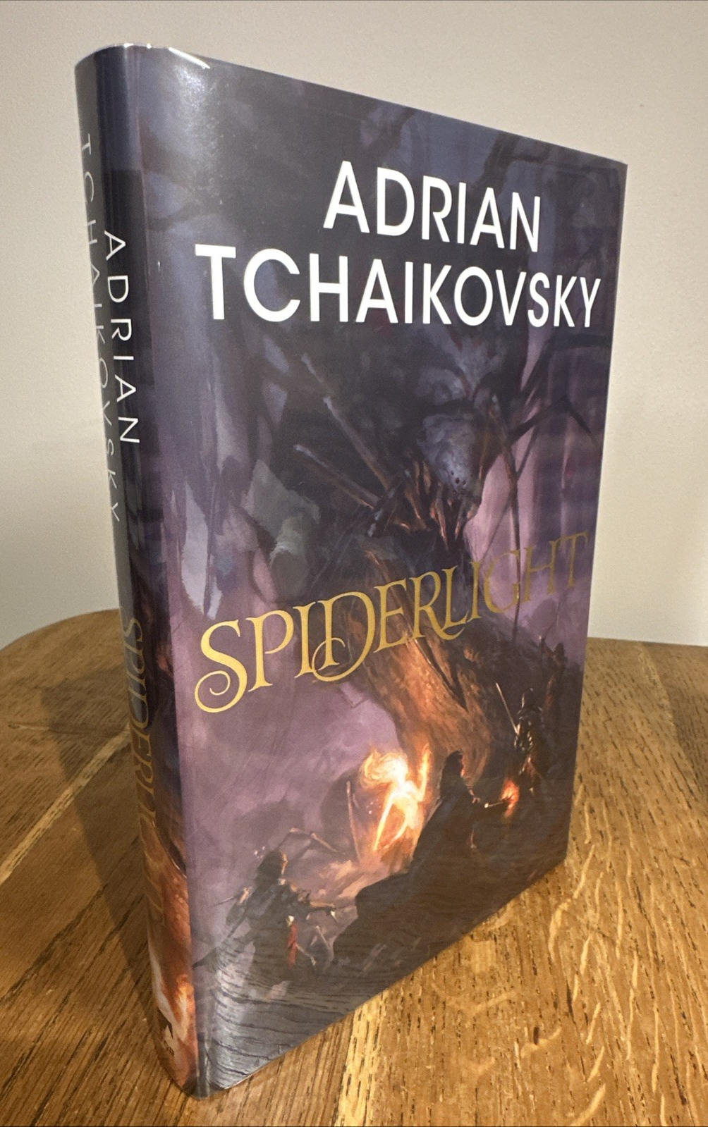 Spiderlight by Adrian Tchaikovsky SIGNED & DOODLED UK 1st/1st HB + Sprayed Edges