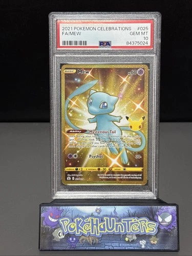 Pokemon Card Mew 025/025 Celebrations 25th Gold Secret Rare PSA 10 GEM MINT