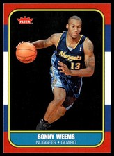 2008-09 Fleer 1986-87 Rookies Sonny Weems Denver Nuggets #86R-190