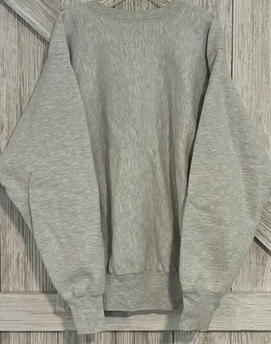 Maglione grigio grande Lands’ End Champion vintage usato felpa vuota U.S.A. - Foto 5 di 12