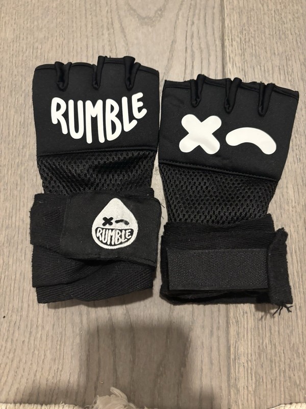 Rumble Shadow Boxing Gloves Quick Hand Wraps Size S/M