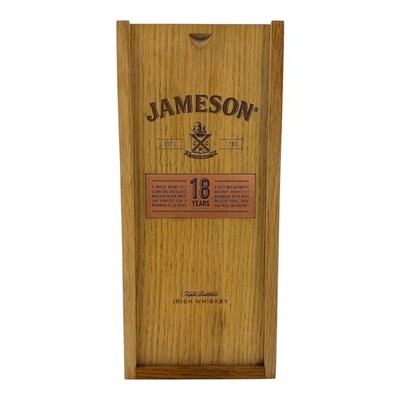 JAMESON Whiskey 18 Year Triple Distilled 1 Empty Bottle, Wood Case