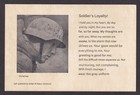 German WWII Original Postcard Christmas Poem Military Soldier Wearing Helmet — photo 3