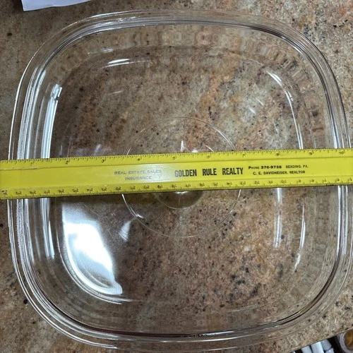 A-12-C10.5" CORNINGWARE SQUARE DOME GLASS REPLACEMENT CASSEROLE DISH LID A12C