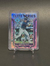 2022 Panini Donruss #ES-2 Christian Yelich Elite Pink Fireworks Milwaukee