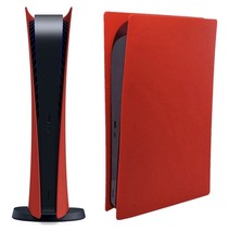 Red PS5 Slim Faceplate Cover Plate Shell Disc-Free Version PlayStation 5