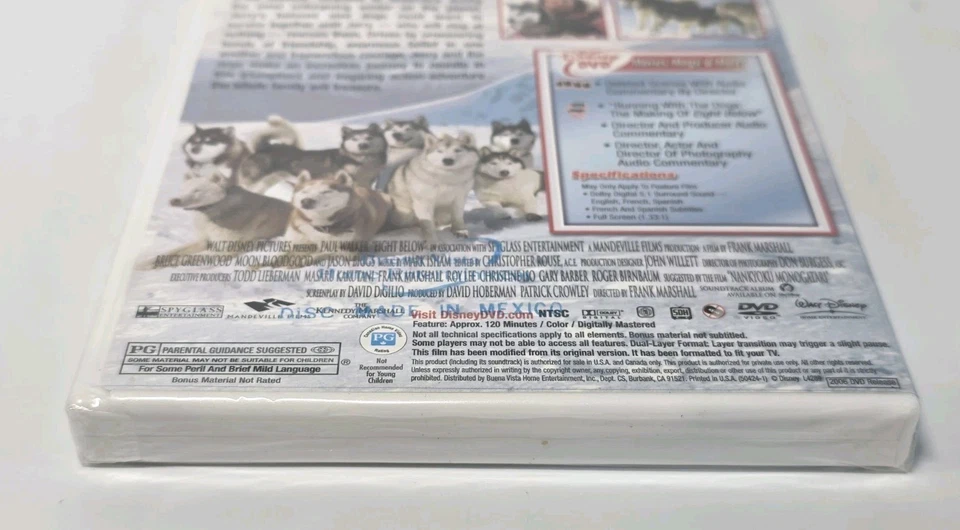 Eight Below DVD (2006) BRAND NEW SEALED Paul Walker Disney Full Screen Edition - Image 3 of 4