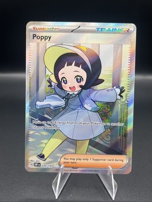 Poppy Pokemon Obsidian Flames 220/197 Ultra Rare Full Art Holo SV NM yuu