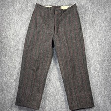 Vintage 60s Woolrich Heavy Wool Hunting Pants 32x27 Adirondack Windowpane Plaid