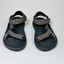 Mens Sz 9 Teva Hurricane XLT 6584 black ankle strap hiking water sandals EU 42