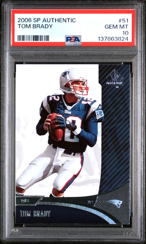 2006 SP Authentic TOM BRADY PSA 10 GEM MINT - New England Patriots #51