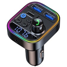 Bluetooth Adapter for Car, AUX Wireless FM Radio Transmitter, Handsfree Calli...
