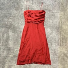 Red Chiffon Ruched Eliza J Midi Dress