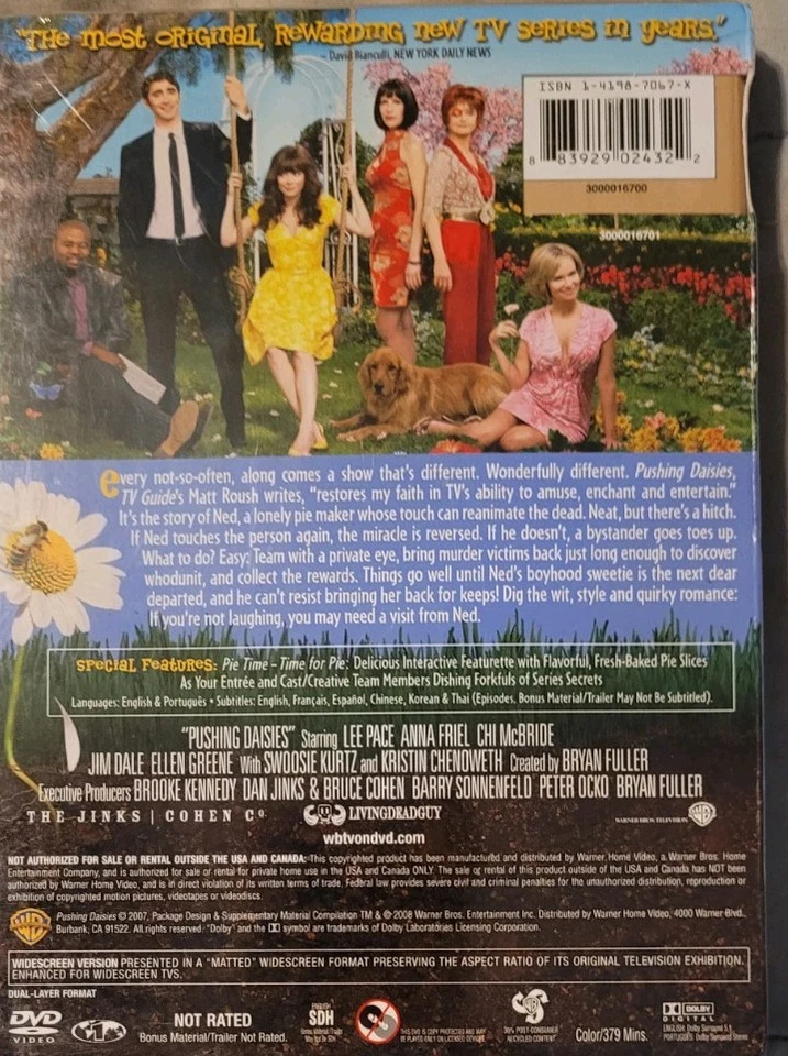 Pushing Daisies DVD Set Season 1 Stars Jim Dale Brand New Sealed - Image 2 of 2