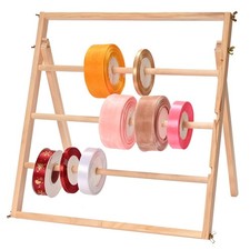 Ribbon Organizer Storage, Wooden Ribbon Holder Organizer Rack for Craft Mesh ...