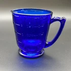 Vtg Hazel Atlas Cobalt Blue Glass 4 Cup Measuring Jug Pitcher 32oz Depression