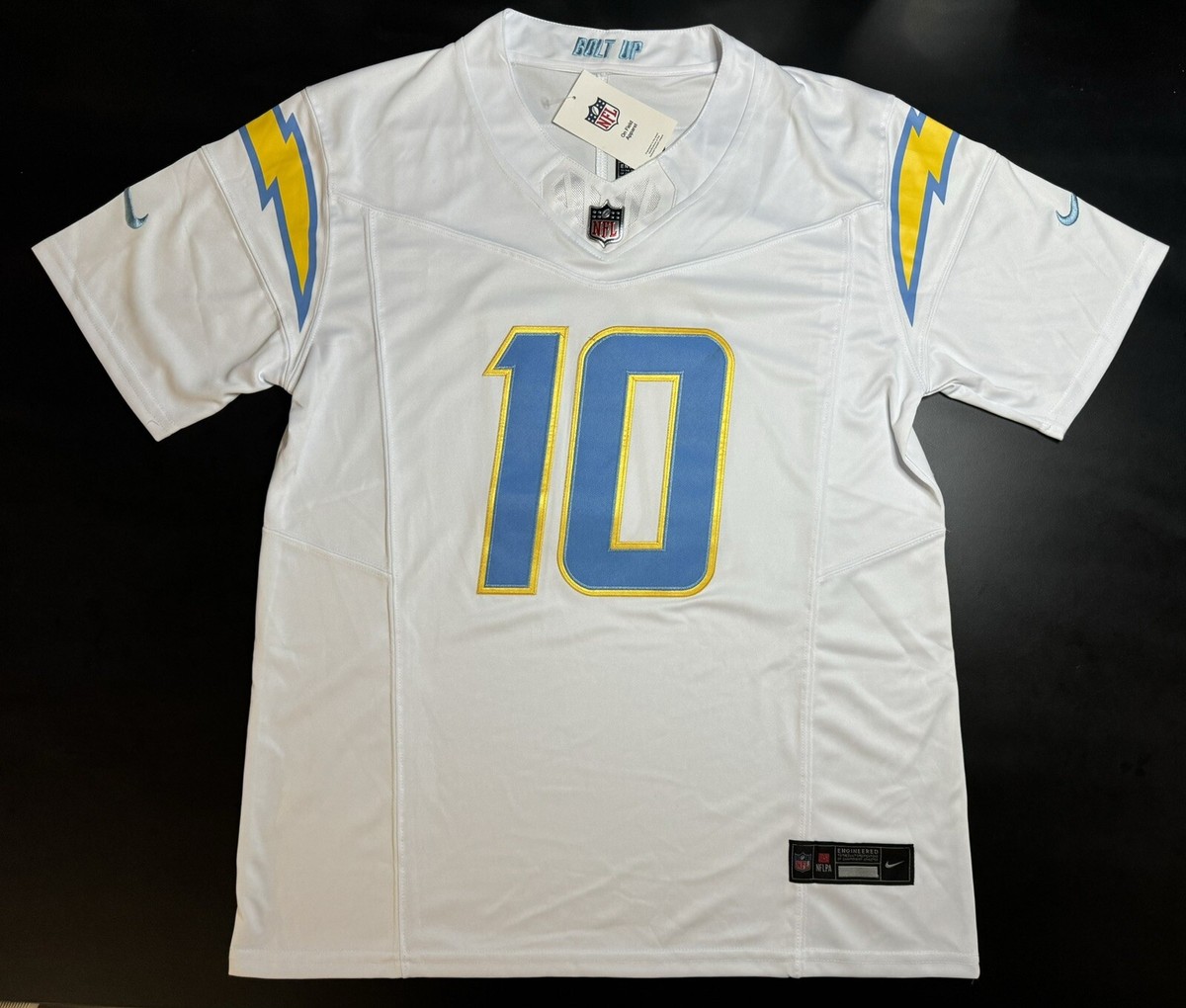 2XL Justin Herbert #10 Vapor FUSE Jersey White Los Angeles