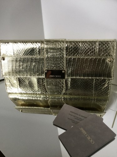 Bolso de cuero en relieve metálico de piel de serpiente JIMMY CHOO - Imagen 7 de 12