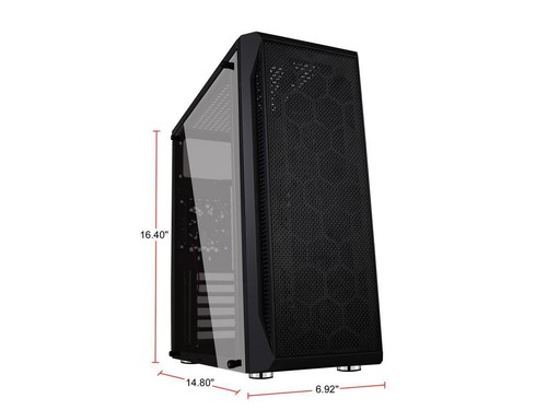 DIYPC DIY-S07 Black Steel ATX USB3.0 Mid Tower Computer Case - Picture 3 of 5