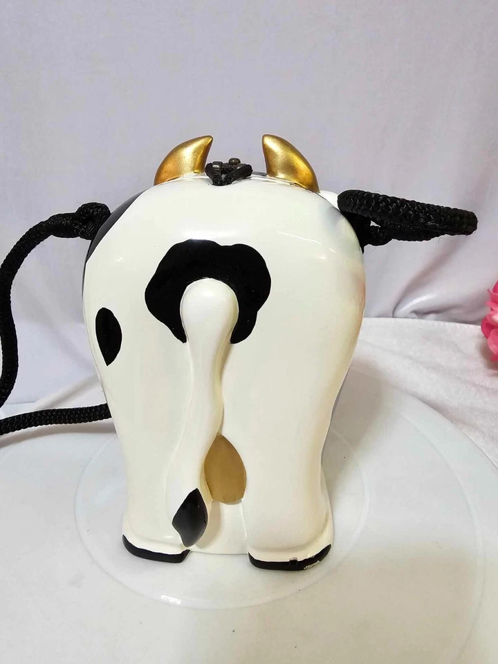 TIMMY WOODS COW BULL PURSE WHITE CLUTCH SHOULDER BAG limited ed -NOS-READ-  B8 - Image 4 of 4
