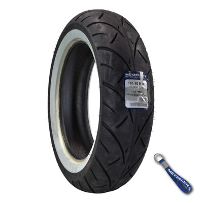 Metzeler ME 888 Marathon Ultra White Wall 180/65B16 REINF Rear Tire w/ Keychain
