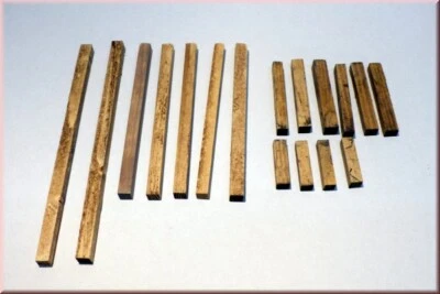 MENTA-MODELLBAU Holzbalken Set, 2-fach coloriert Krippenbau Krippe Pferdestall bauen men100824