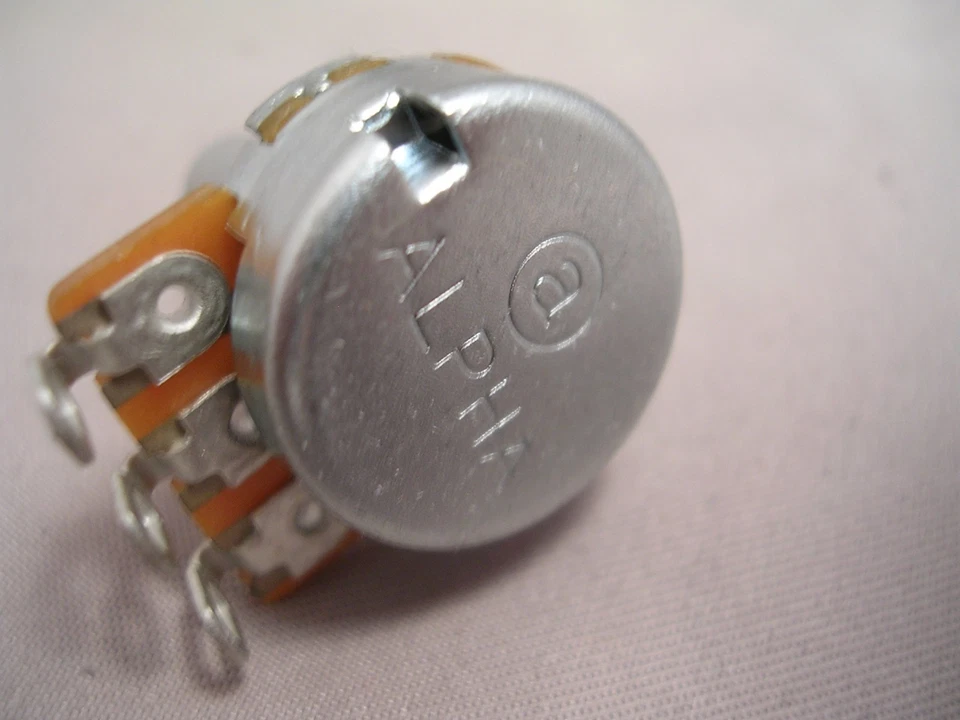 Alpha B25K Mini Pot, Linear Taper .260" Bushing, Solid Shaft-FAST USA SHIP - Image 2 of 3