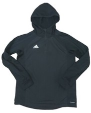 Adidas Woman Size M Black Hoodie Classic Sweatshirt Top Climawarm.