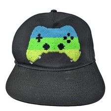 H M Boy's Snapback Hat Black Size 8-12 Years Gamer Accent 100 Polyester