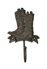  Boot hooks rusty brown with black cast iron 