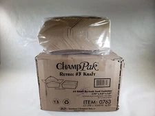 Case Of 250 Southern Champion Tray 0763 Champ Pak Retro #3 Kraft 7.75"X5.5"X2.5"