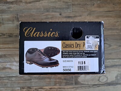 Footjoy Golf Shoes Mens 14 Black Brown Classics Dry Premiere 50056 Lizard Footjoy Classics Dry Premiere for sale | eBay main image 4