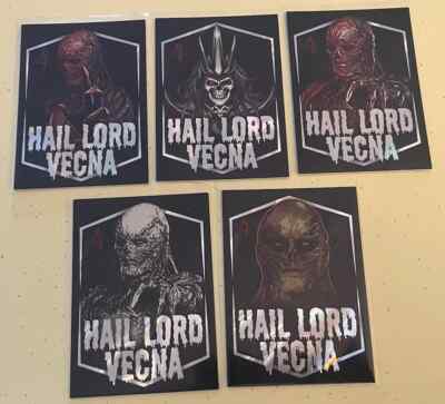2023 Zerocool Stranger Things Season 4  Hail Lord Vecna  Complete Set -5 Cards-
