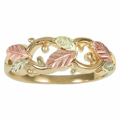 Fancy Leaves - Black Hills Goldring / Custom Made in USA Geschenkbox