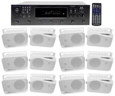 Technical Pro 6000w 6 Zone, Home Theater Bluetooth Receiver 12 4" Speakers