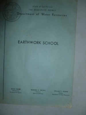 California Dept of Water Resources Earthwork Inspector School Class/Lab Work Boo