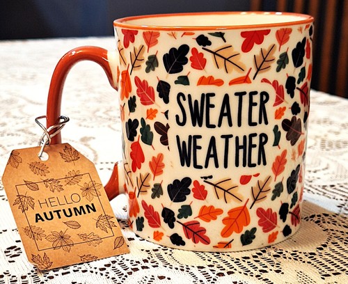 NWT Ten Strawberry Street Artisan Collection Mug "Sweater Weather" Autumn 12 oz - Picture 3 of 10