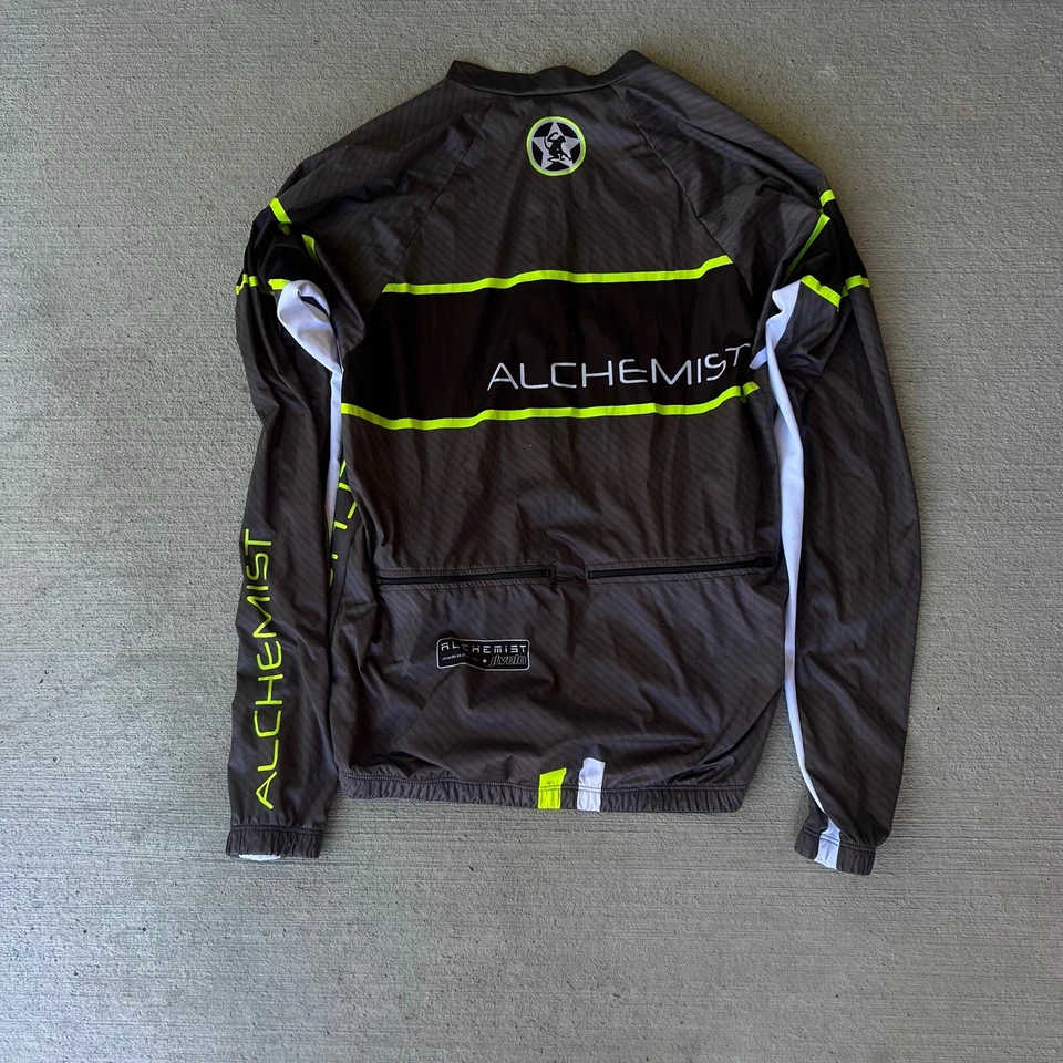 Alchemist jVelo Men’s M Cycling Jacket Black Neon Full Zip Windbreaker USA - Image 4 of 4