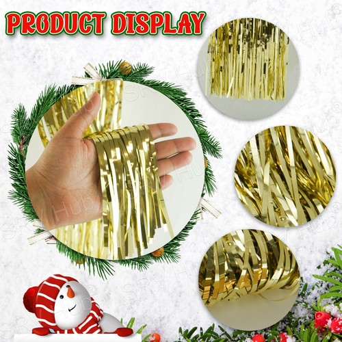 50 cm traditionelle, holographische, schillernde Folie Lametta, X'mas Party Dekor Vorhang - Bild 14 von 93